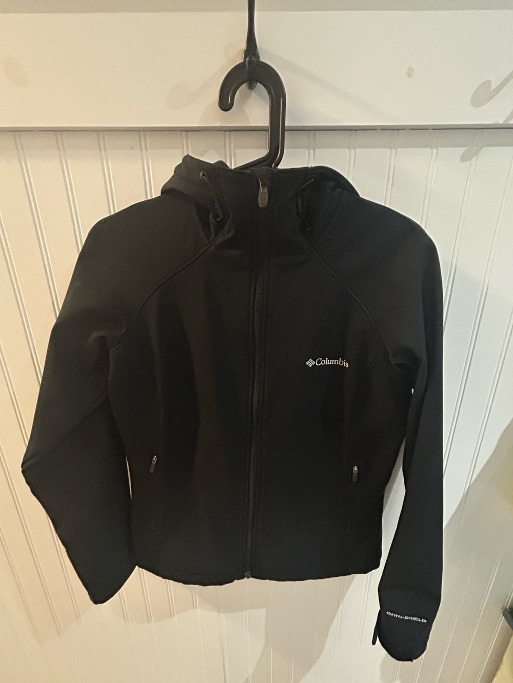 Columbia Black Hooded Softshell Jacket